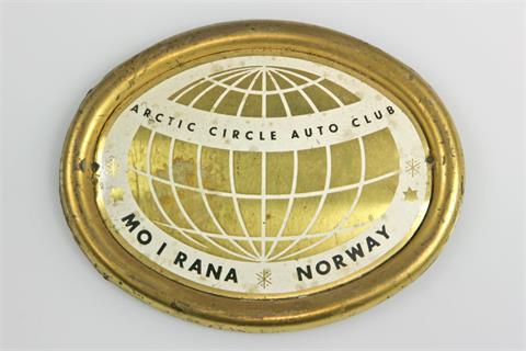Automobilplakette Norwegen - 'Arctic Circle Auto Club Mo I Rana Norway',