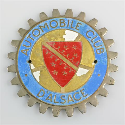Automobilplakette Elsass - 'Automobile Club d'Alsace',