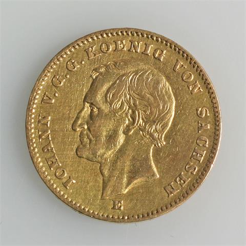 Sachsen - 20 M. 1872, Johann, GOLD,