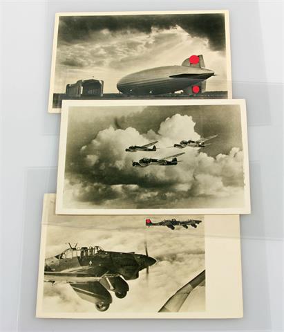 III. Reich - Flugzeuge: 3 Karten, JU87,  JU88 und LZ 129 Hindenburg,