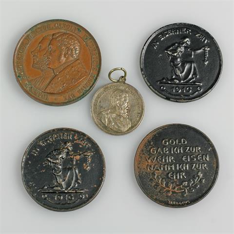 Medaillen - Konvolut von 5 Stück, u.a. 3 x
