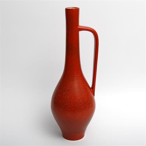 KARLSRUHER MAJOLIKA Vase in Flaschenform, 20.Jh.,