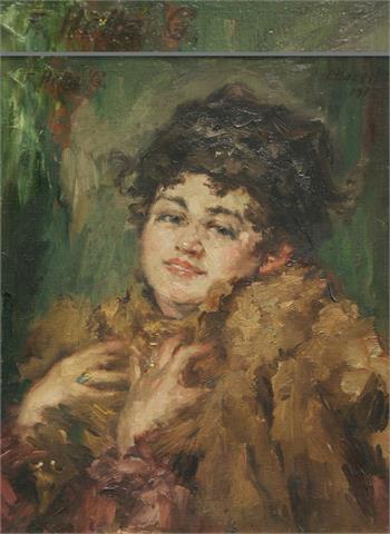 KAPELL, PAUL (1876-1943): Bildnis einer Dame, bez. "FR. HELLA G. ".
