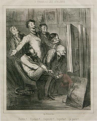 DAUMIER, HONORÉ (1808 - 1879), A Travers les ateliers, Lithographie.