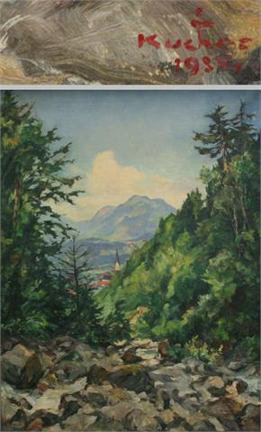 KUCHER, EUGEN (1876 - 1946): Ansicht Faltenbachdobel/Oberstdorf i. A.