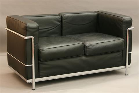 2-Sitzer-Sofa LC2 nach einem Entwurf von Le Corbusier, wohl Italien 21. Jh.