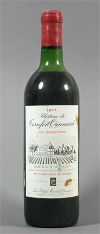 1 Flasche Château de Terrefort-Quancard 1977 Cru exceptionnel.