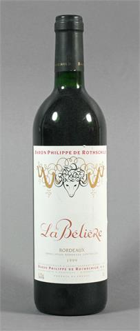 1 Flasche Baron Philippe de Rothschild 1999 La Béliére Bordeaux.