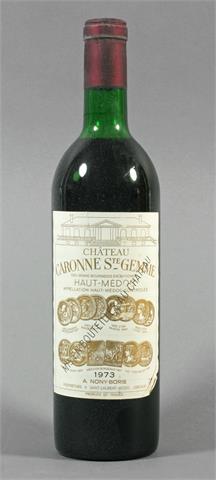 1 Flasche Château Caronne Ste Gemme 1973 Cru Grand Bourgeois exceptionnel.