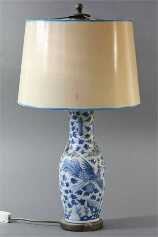Vase als Tischlampe, CHINA, 18. Jh.