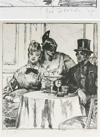 DORSCH, FERDINAND (1875-1938): Im Café.