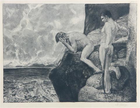 KLINGER, MAX (1857-1920): "Der befreite Prometheus" aus "Brahmsphantasie".