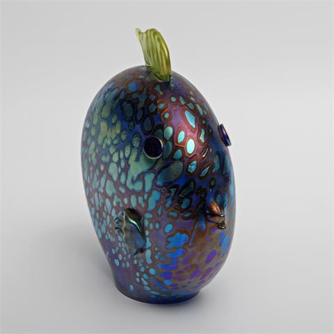 Glasskulptur "Fisch", 20. Jh.,