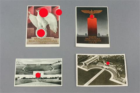 III. Reich - Konvolut Propagandapostkarten, Thematik 'Reichsparteitage Nürnberg',