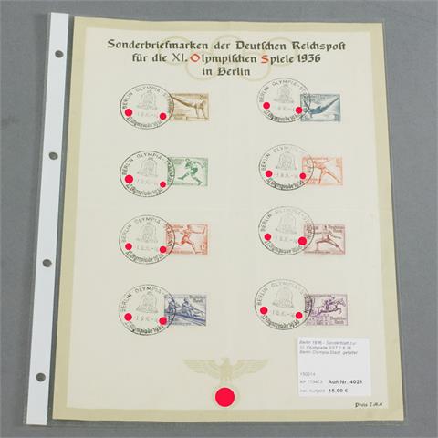 Berlin 1936 - Sonderblatt zur XI. Olympiade