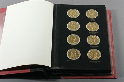 Silbermedaillen - 'Die Medaillen Edition Deutsches Museum', edle Aufmachung als Buch gebunden,