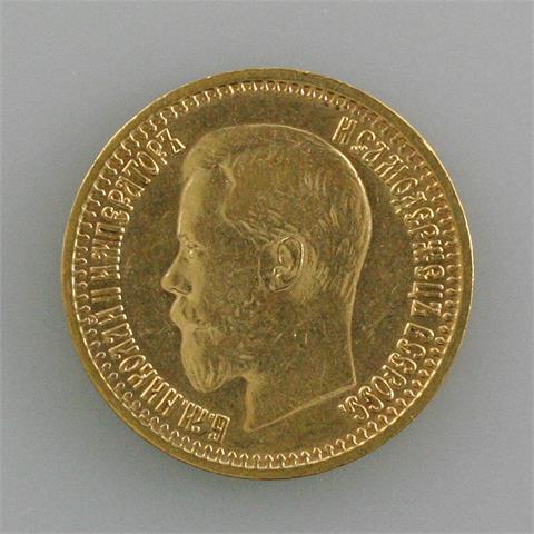 Russland - 7 1/2 Rubel 1897, GOLD, 6,41 Gr.,