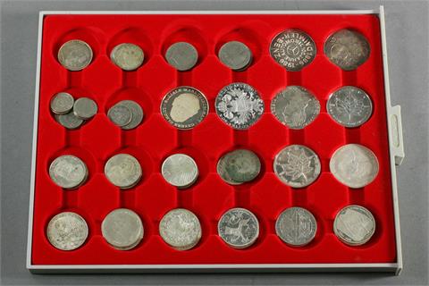 BRD / SILBER - Lindner Box mit Münzen,