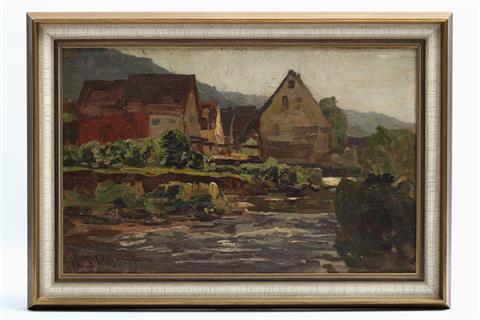 SCHICKHARDT, Karl (1866-1933): 'Mühle bei Niedernau/Rottenburg a. Neckar'.