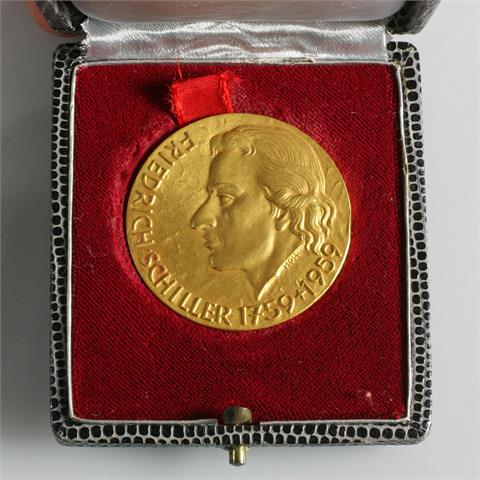 Friedrich Schiller / GOLD - Goldmedaille auf 200. Geburtstag,