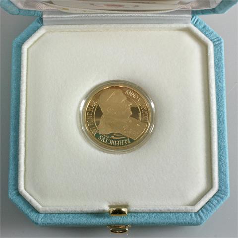 Vatikan/GOLD - 50 Euro Goldgedenkmünze Pontifikat Benedikt 2012,