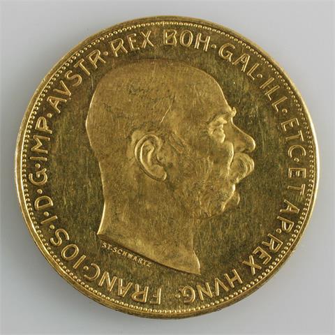 Österreich/GOLD - 100 Kronen 1915, offizielle Nachprägung,