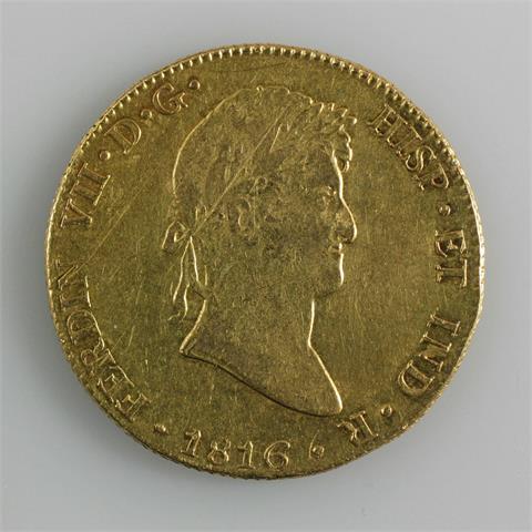 Spanien/GOLD - 8 Escudos 1816, Lima,