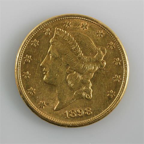USA/Gold - 20 Dollars 1898 S,