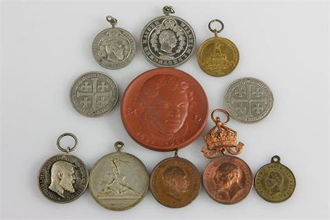 Medaillen - Interessantes Konvolut von 10 Medaillen mit Schwerpunkt Dt. Reich,