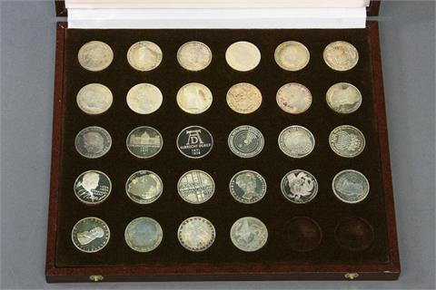 BRD - Komplette Sammlung der 5 DM Silbermünzen incl. der grossen 5,