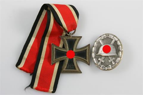III. Reich - Konvolut: Eisernes Kreuz 2. Klasse 1939 am Band