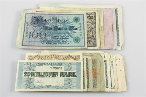 Banknoten - Deutschland vor 1945, über 50 Scheine,