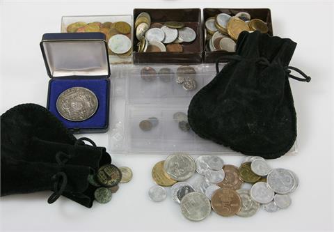 Fungrube - Beutel mit u.a. teils antike und frühmittelalterlichen Münzen,