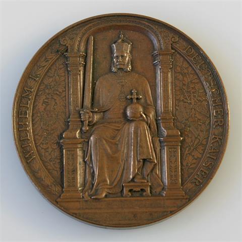 Kaiserreich / Medaille - Zur Erinnerung an den Einzug Kaiser Wilhelm I. in Strassburg 1877, "K. Schwenzer",