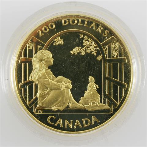 Kanada / Gold - 200 Dollar 1994, Lucy Maud Montgomerys Anne auf Green Gables,