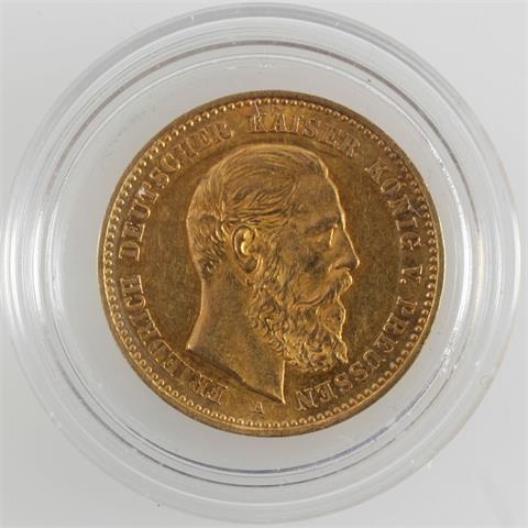 Preußen / Gold - 10 Mark 1888 A, Friedrich III.,