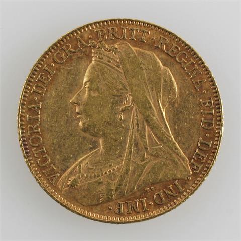 Großbritannien/GOLD - 1 Sovereign 1899, Victoria,