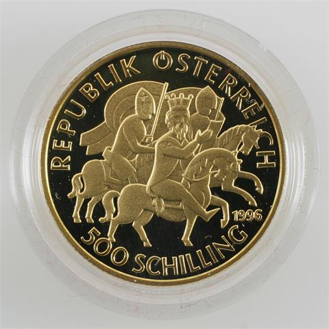 Österreich/GOLD - 500 Schilling 1996, Heinrich II.,