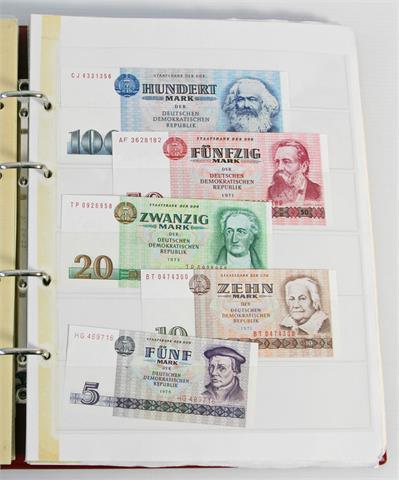 Banknoten / Alle Welt - Bunte Mischung mit zumeist neueren Ausgaben ohne große Highlights,