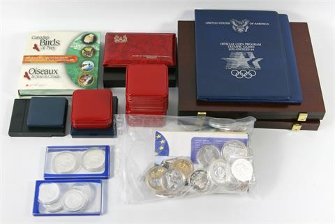 Spannende Fundgrube - Allerlei Münzen und Medaillen, darunter z. B. Gibraltar 70 Ecus 1994, einige Theresientaler,