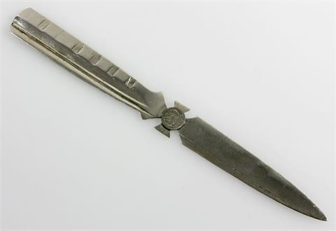 Brieföffner, bez. '1914 / 1916', silberfarbenes Metall,