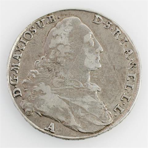 Bayern - Madonnentaler 1772, Maximilian III. Joseph,