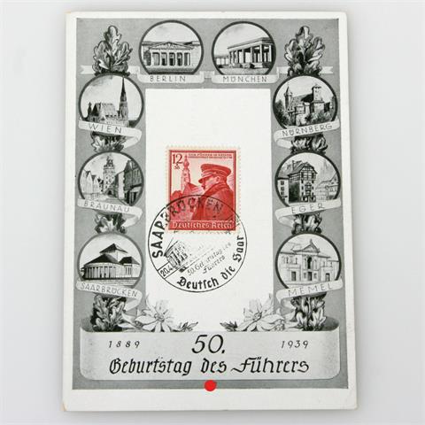 III. Reich - Propagandapostkarte '50. Geburtstag des Führers',