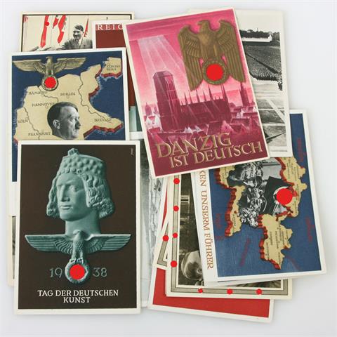 III. Reich - Konvolut: 22 Propagandapostkarten, dabei Seltenheiten,