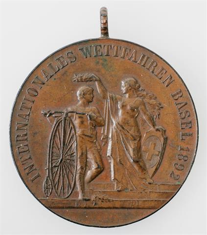 Medaille - 'Internationales Wettfahren Basel 1892',