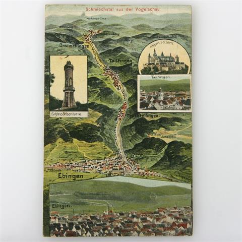 Württemberg / Postkarte - "Schmiechatal aus der Vogelschau",