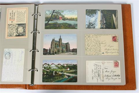 Postkarten / Alle Welt - Spannendes Album mit über 250 Postkarten und Briefen ab 1902, über 60 Jahre an den selben Empfänger