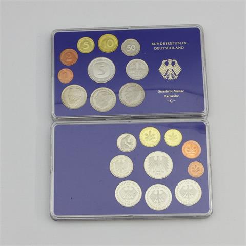 BRD / Kursmünzensätze - 6 KMS: 4 x 1981, alle Prägestätten, 1 x 1977 D, 1 x 1984 D,
