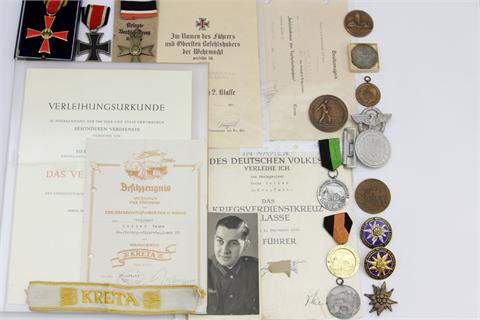 Nachlass des Oberjägers im Gebirgs-Jäger-Regiment 85, Kreta-Veteranen und Bauingenieurs Heinz Roller, bestehend aus: