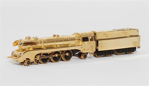 MÄRKLIN goldene Dampflokomotive mit Tender, Spur Z, 1997,